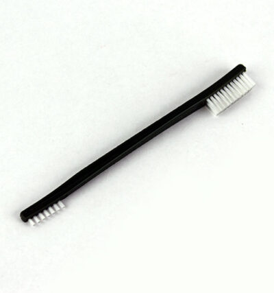 Small Black Nylon Brush with white bristles on both ends