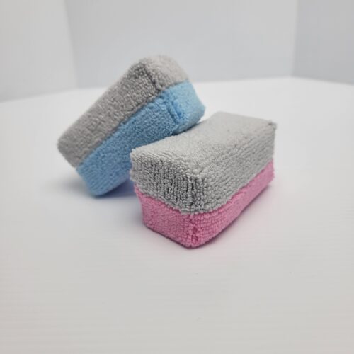 Microfiber Mini Ceramic Applicator Blue/Gray and Pink/Gray singles