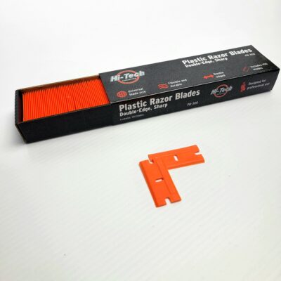 Hi-Tech orange plastic razor blades box of 100